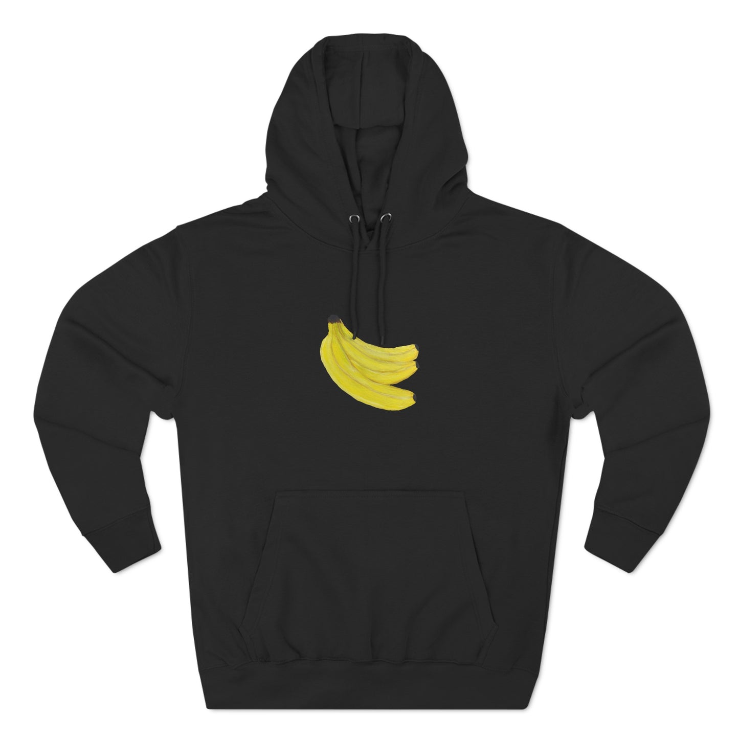 Grouped Bananas Art - Three-Panel Fleece Hoodie