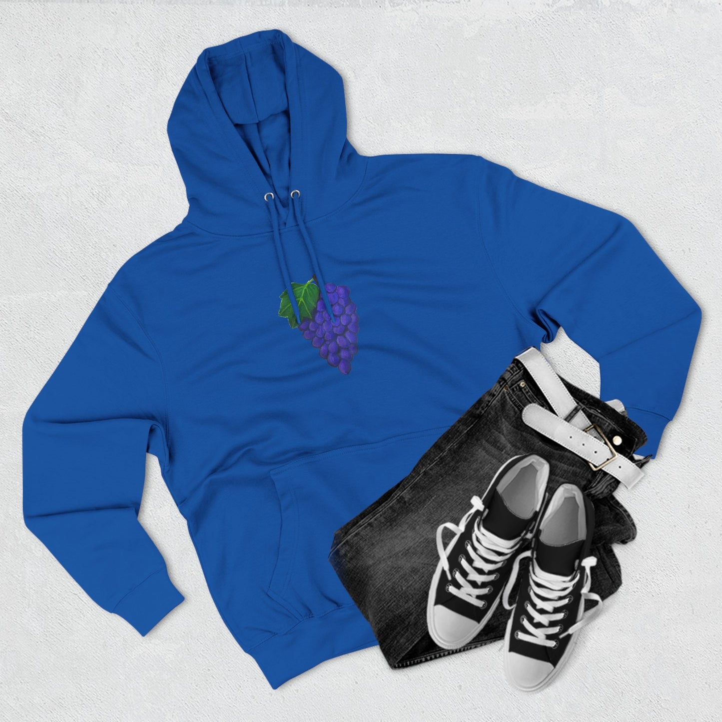 Fresh Grapes Art - Three-Panel Fleece Hoodie