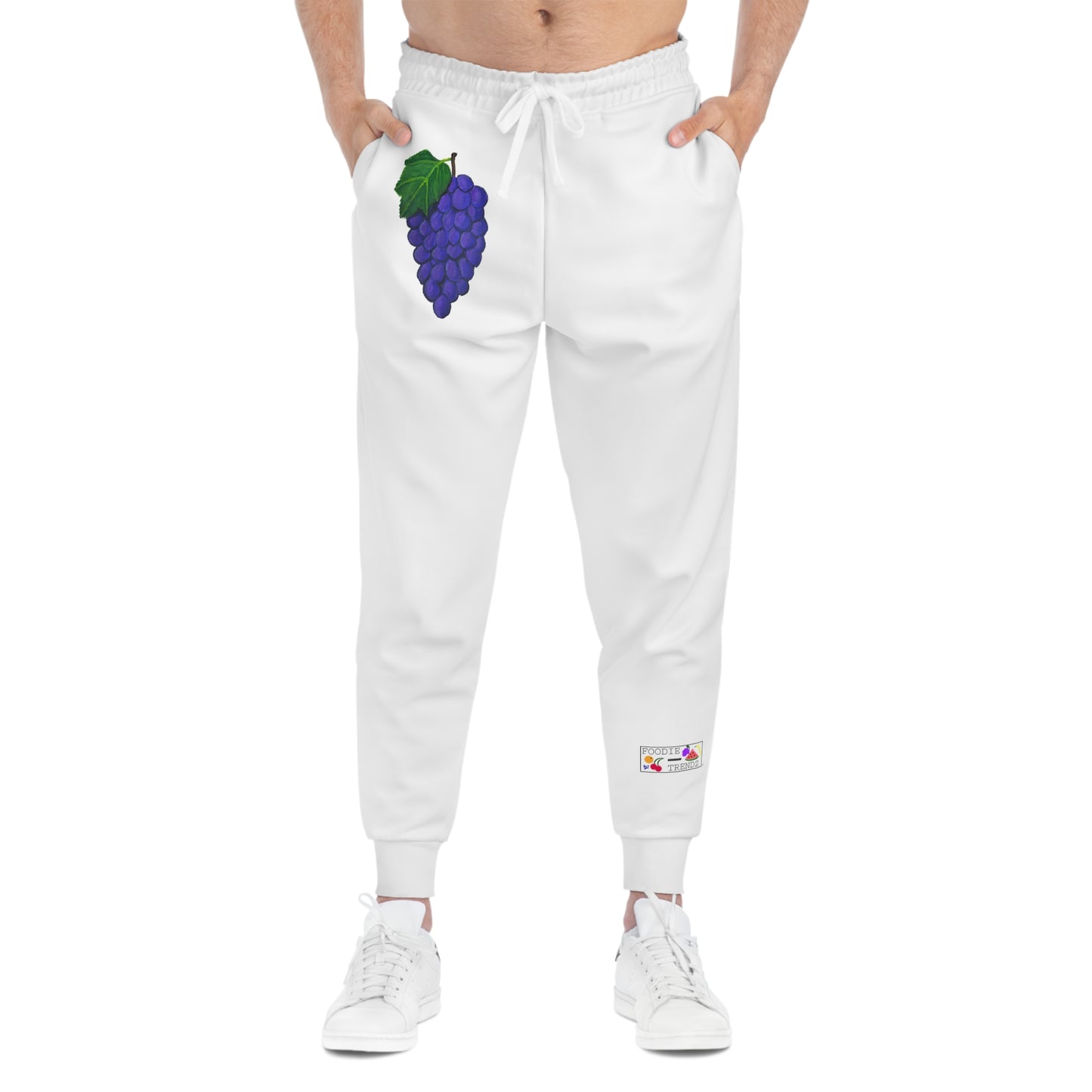 Fresh Grapes Art - Athletic Joggers - White