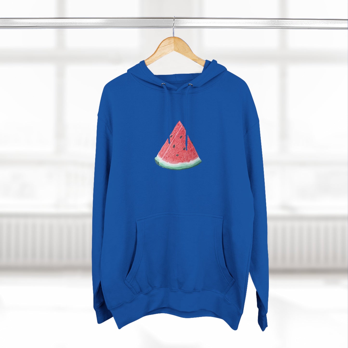 Watermelon Slice Art - Three-Panel Fleece Hoodie