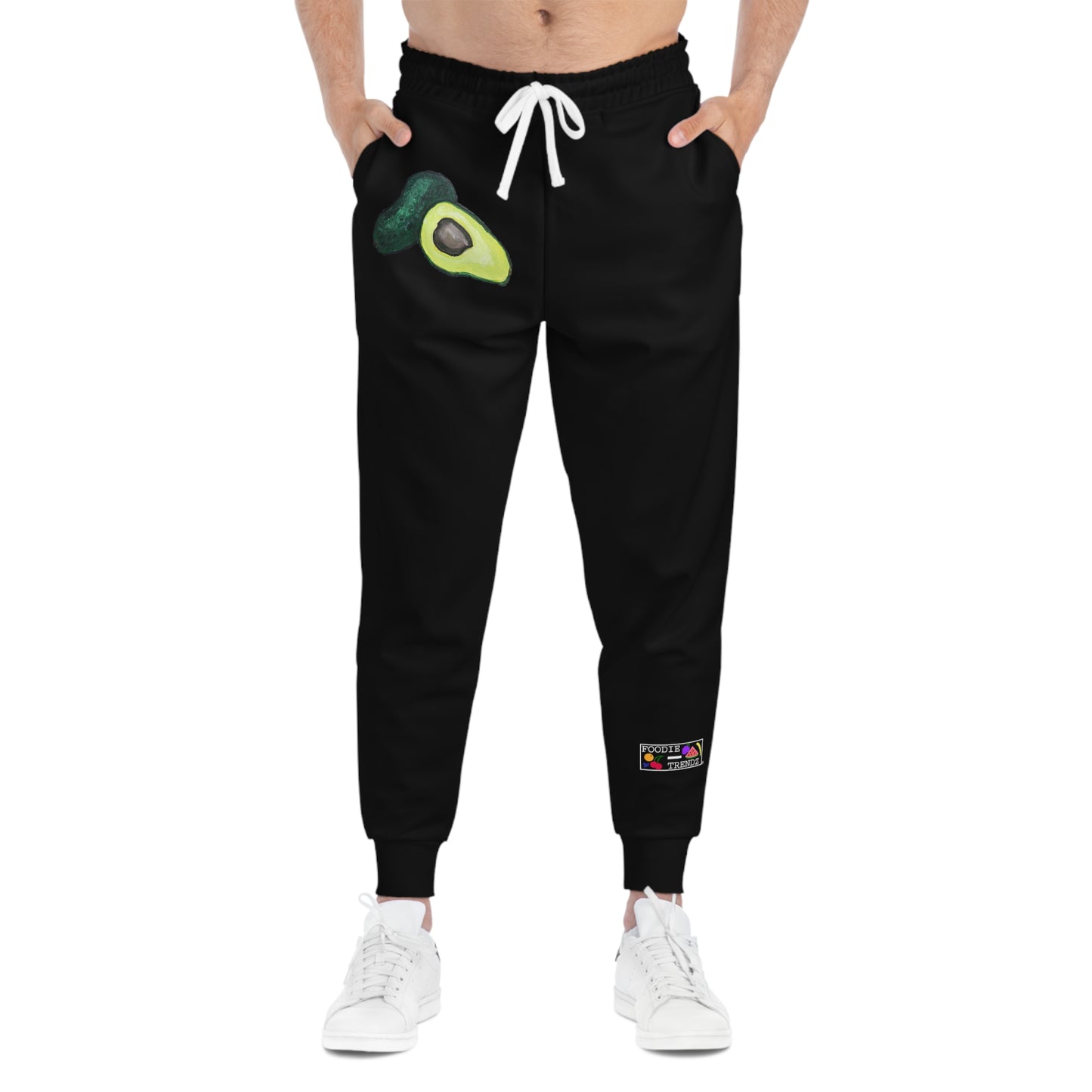 Split Avocado Art - Athletic Joggers - Black