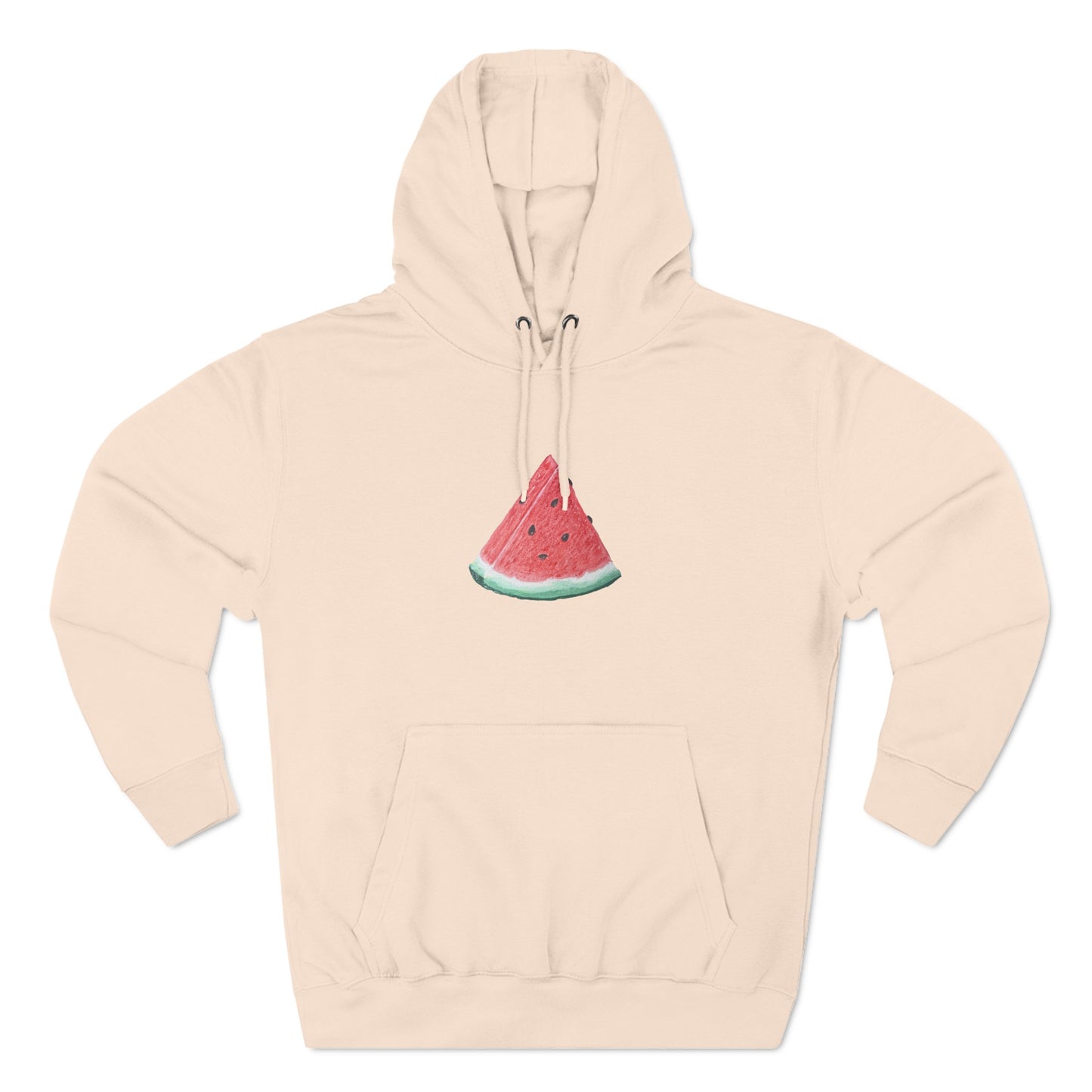 Watermelon Slice Art - Three-Panel Fleece Hoodie