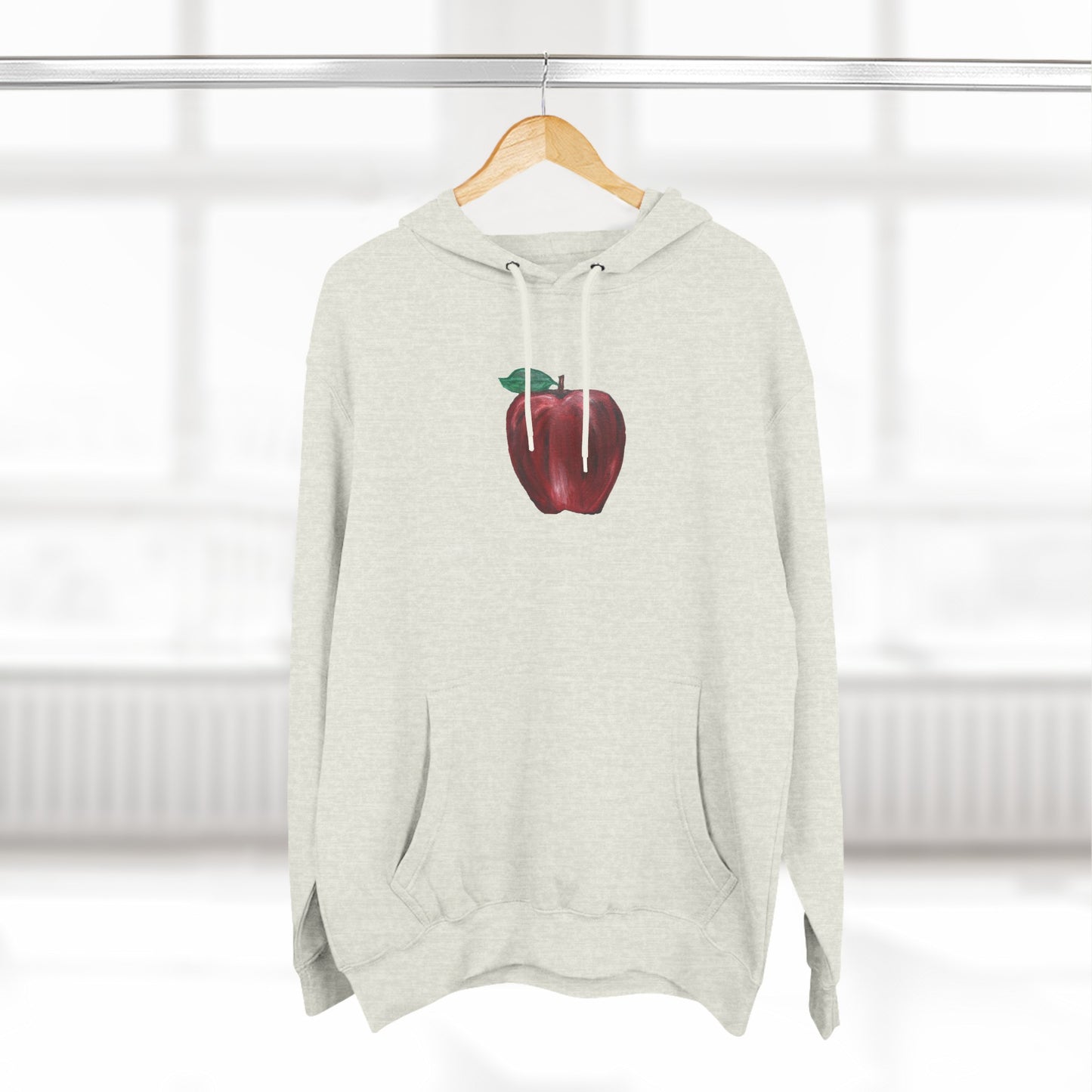 Whole Apple Art - Three-Panel Fleece Hoodie