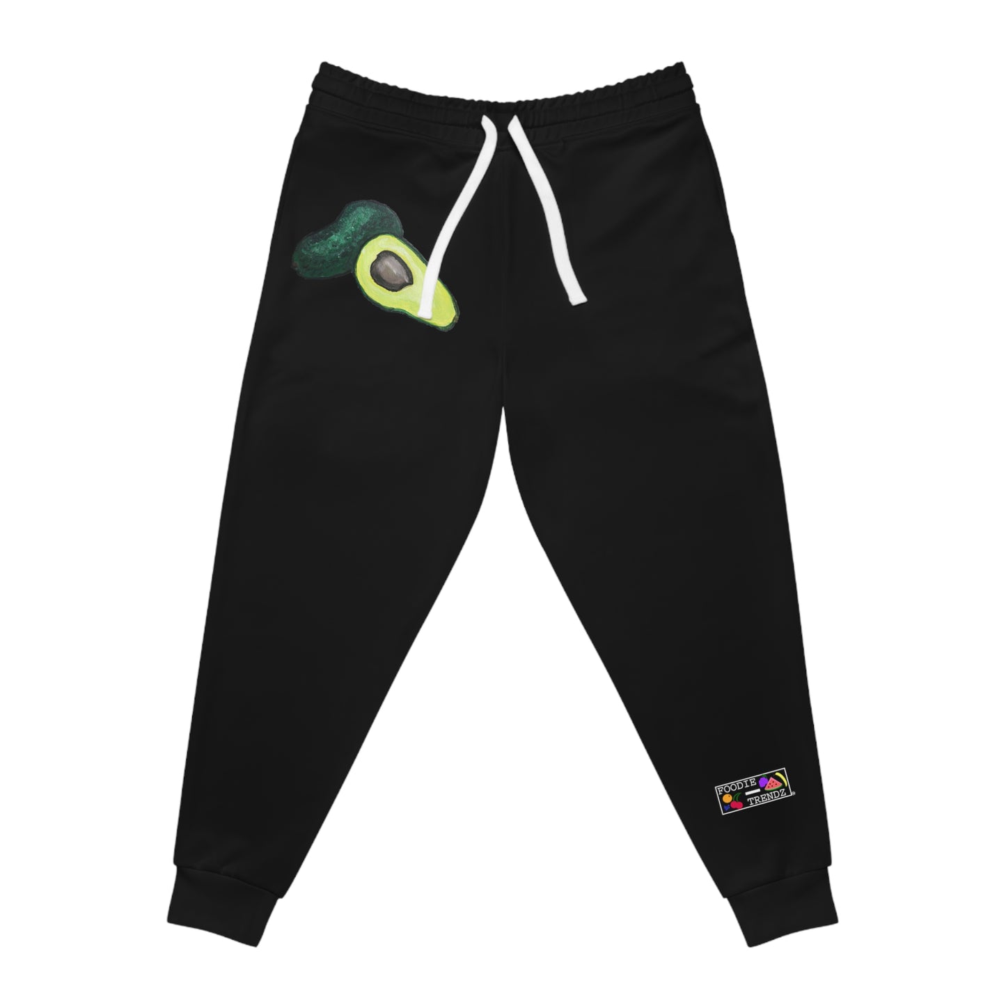 Split Avocado Art - Athletic Joggers - Black