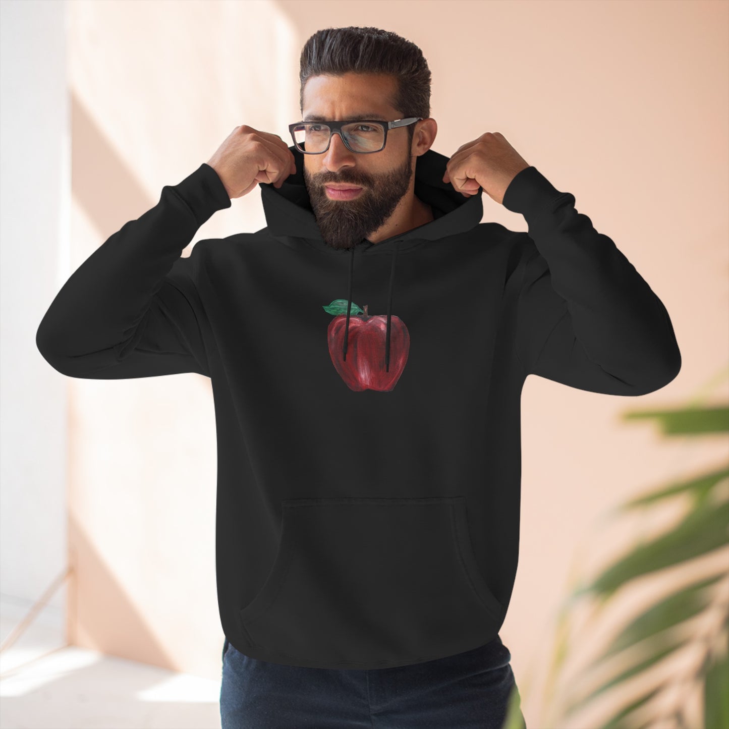 Whole Apple Art - Three-Panel Fleece Hoodie