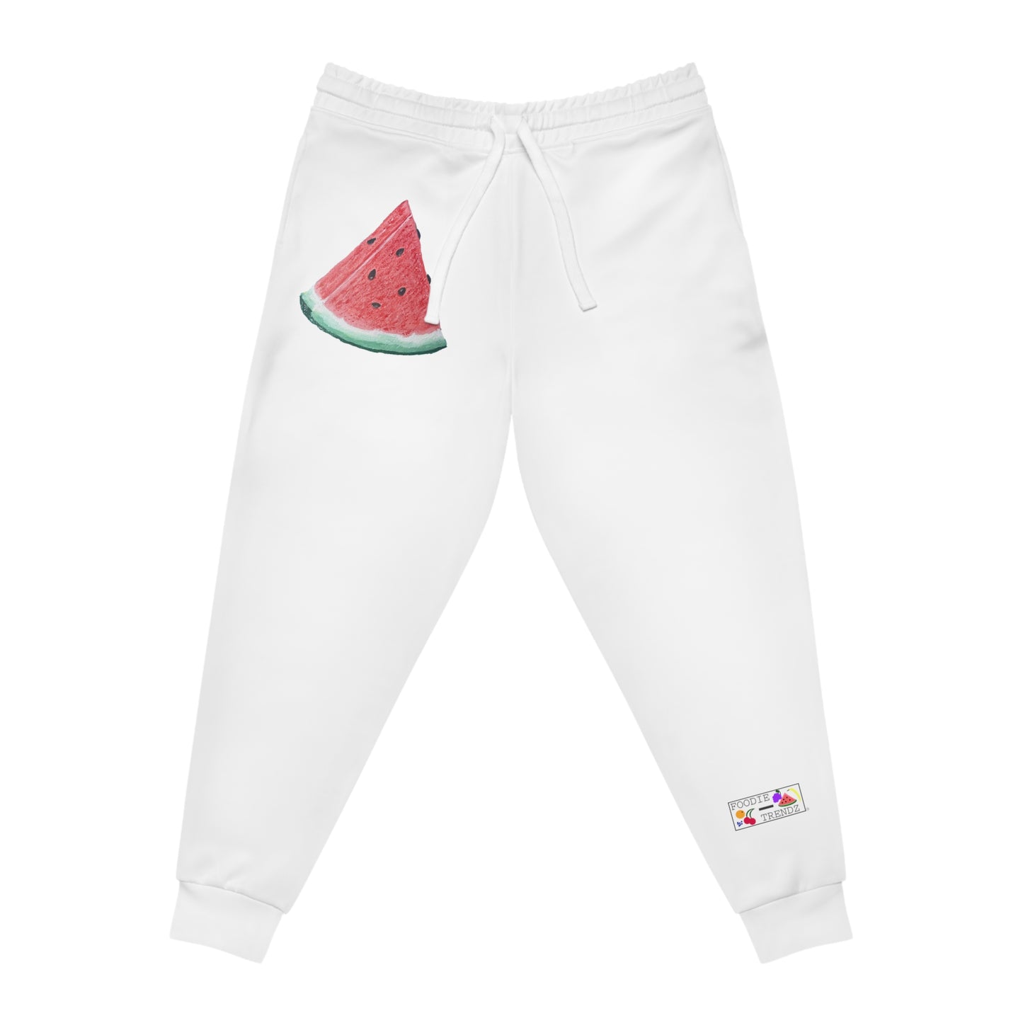 Watermelon Slice Art - Athletic Joggers - White