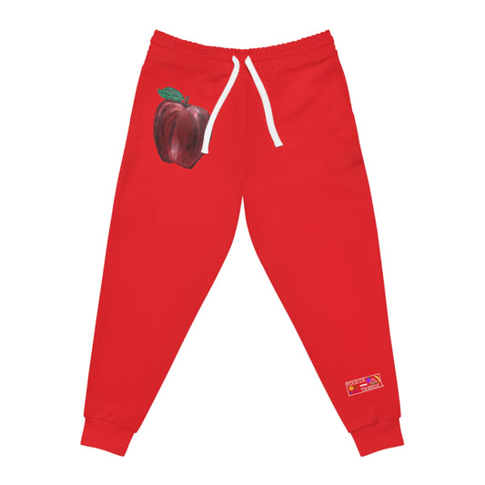 Whole Apple Art - Athletic Joggers - Red