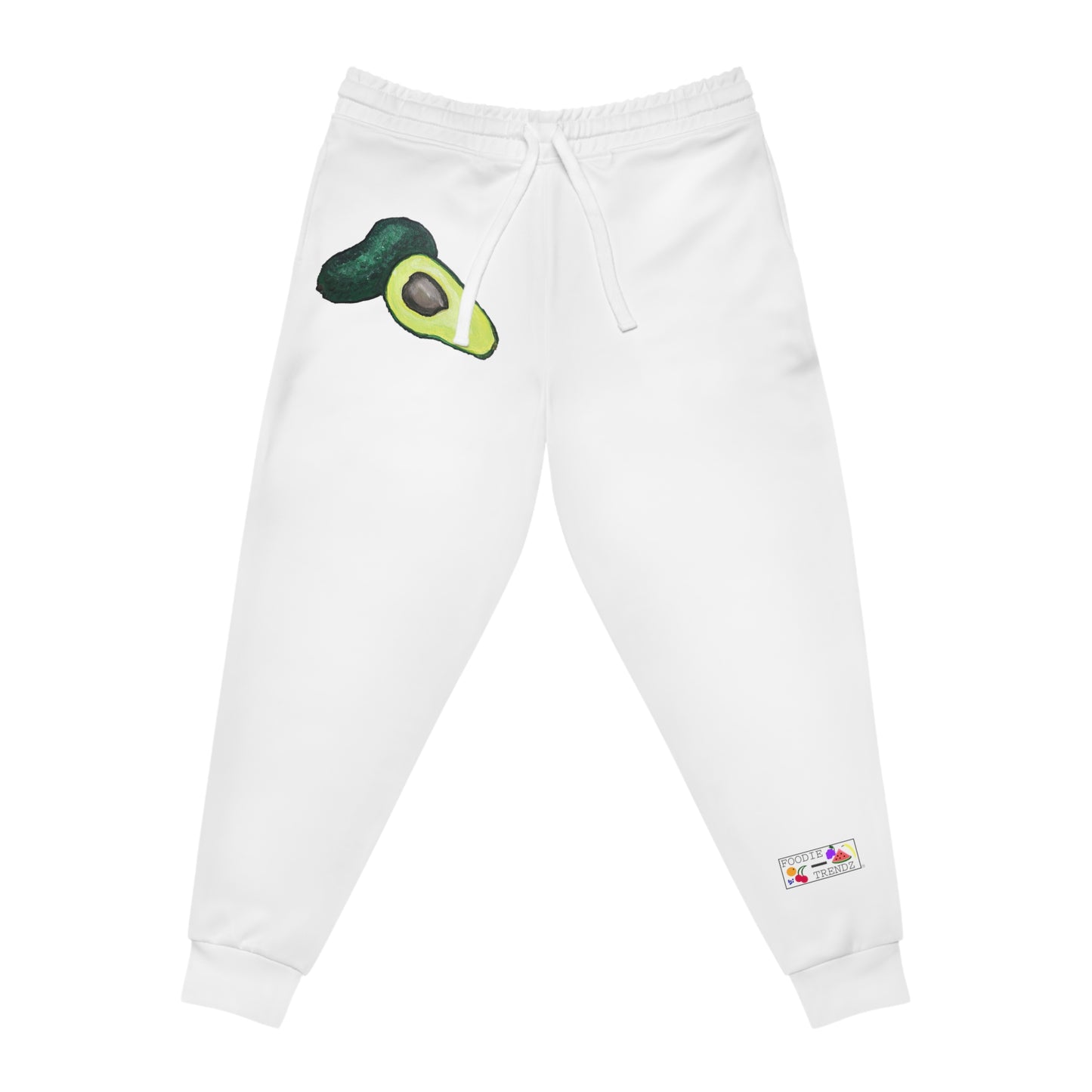 Split Avocado Art - Athletic Joggers - White