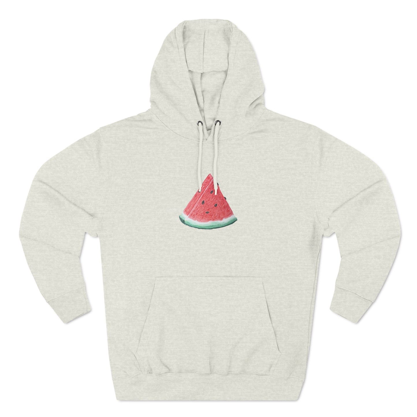 Watermelon Slice Art - Three-Panel Fleece Hoodie