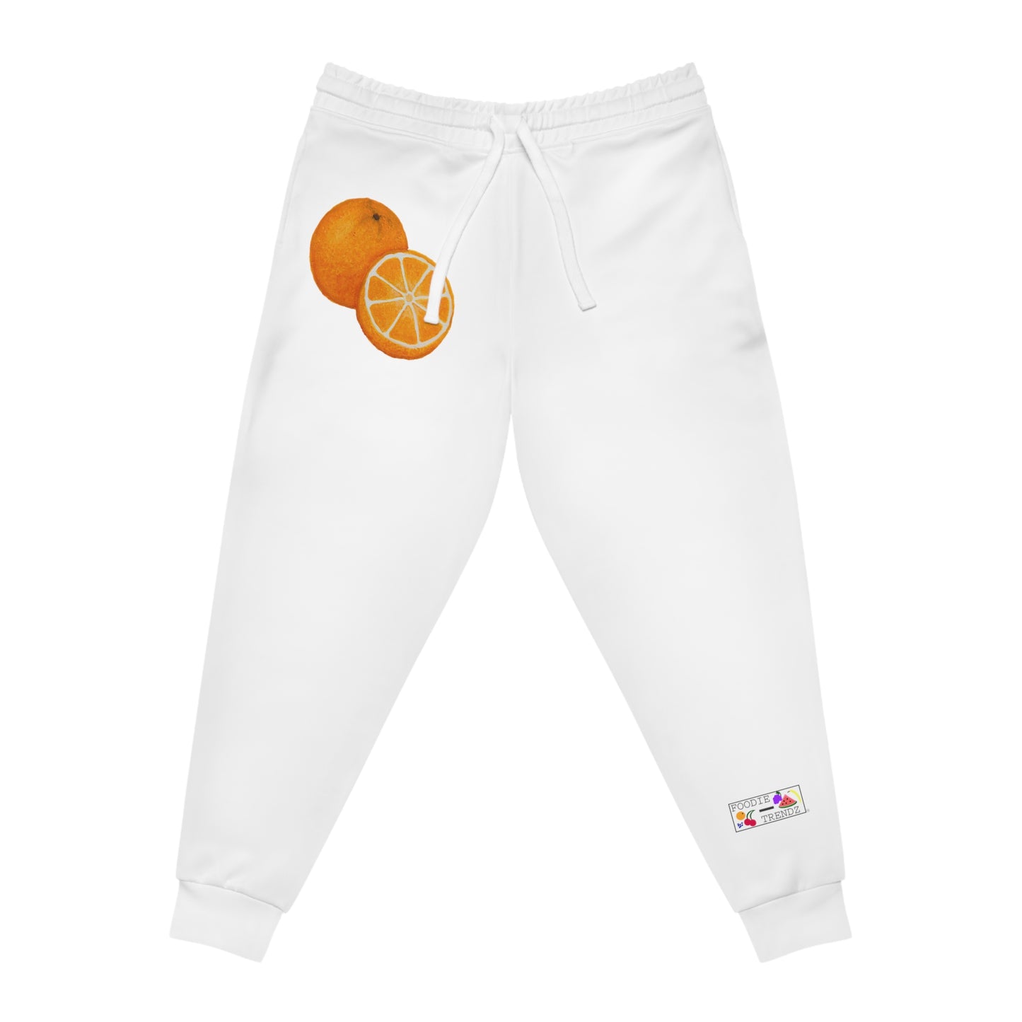 Tangy Orange Art - Athletic Joggers - White