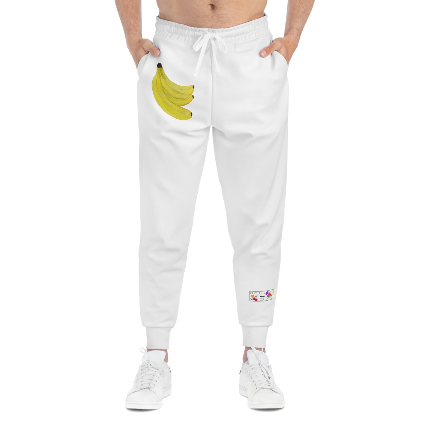 Grouped Bananas Art - Athletic Joggers - White