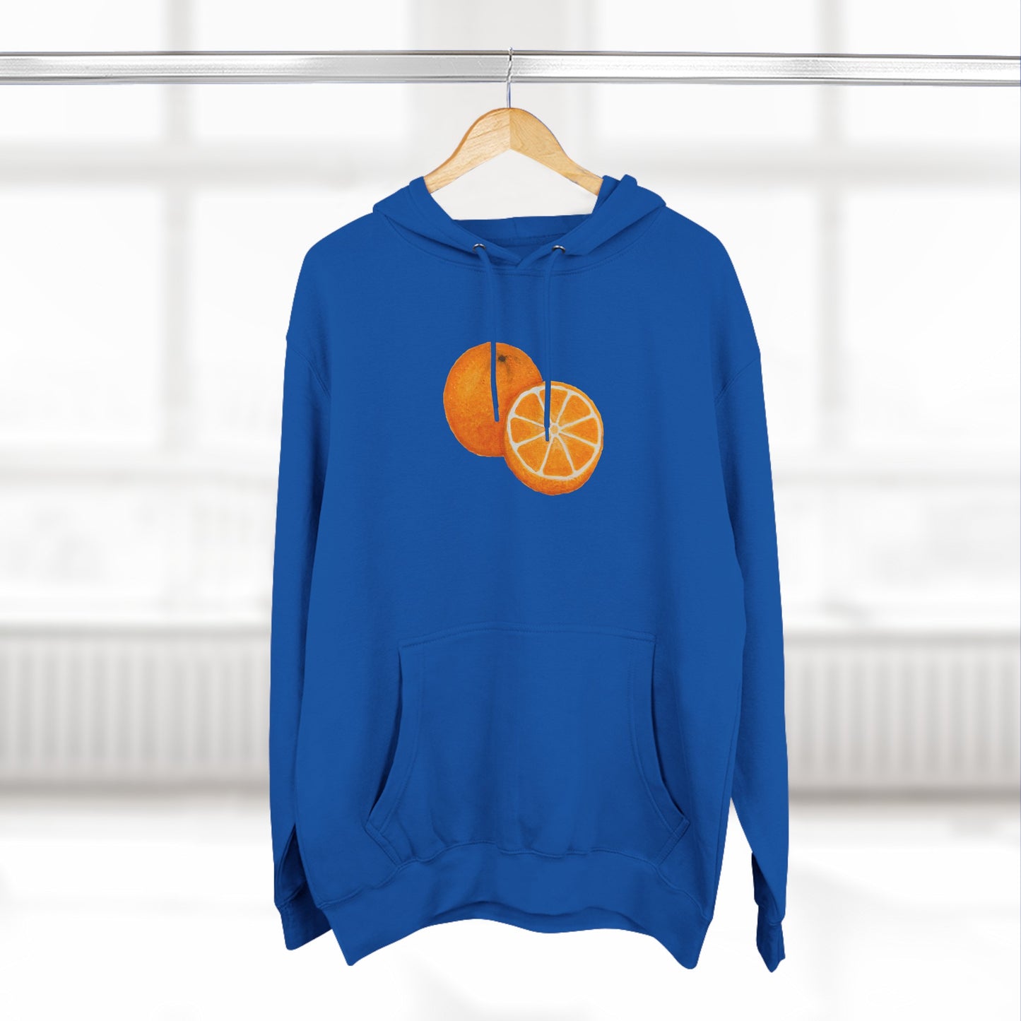 Tangy Orange Art - Three-Panel Fleece Hoodie