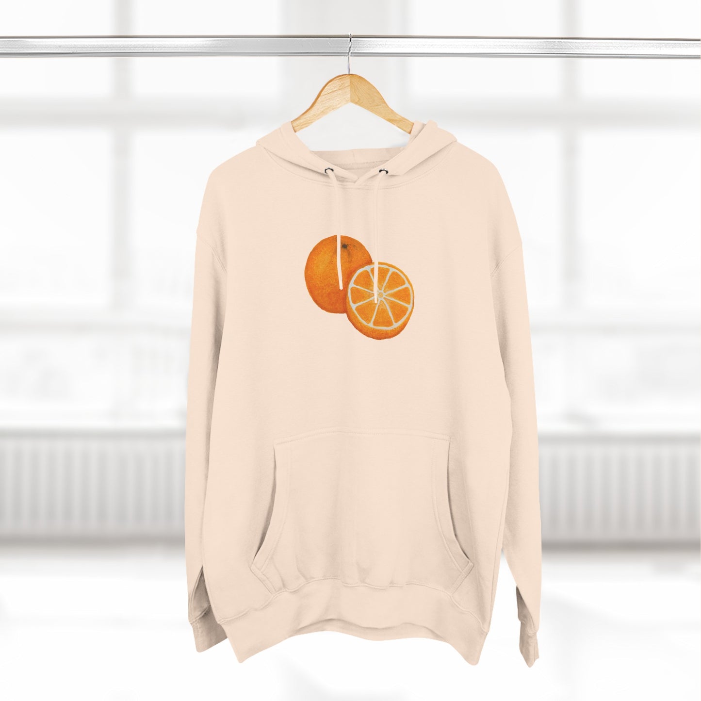 Tangy Orange Art - Three-Panel Fleece Hoodie