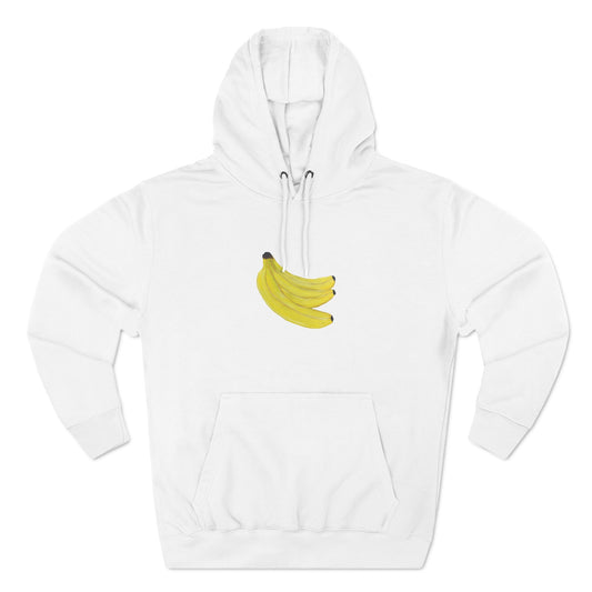 Grouped Bananas Art - Three-Panel Fleece Hoodie