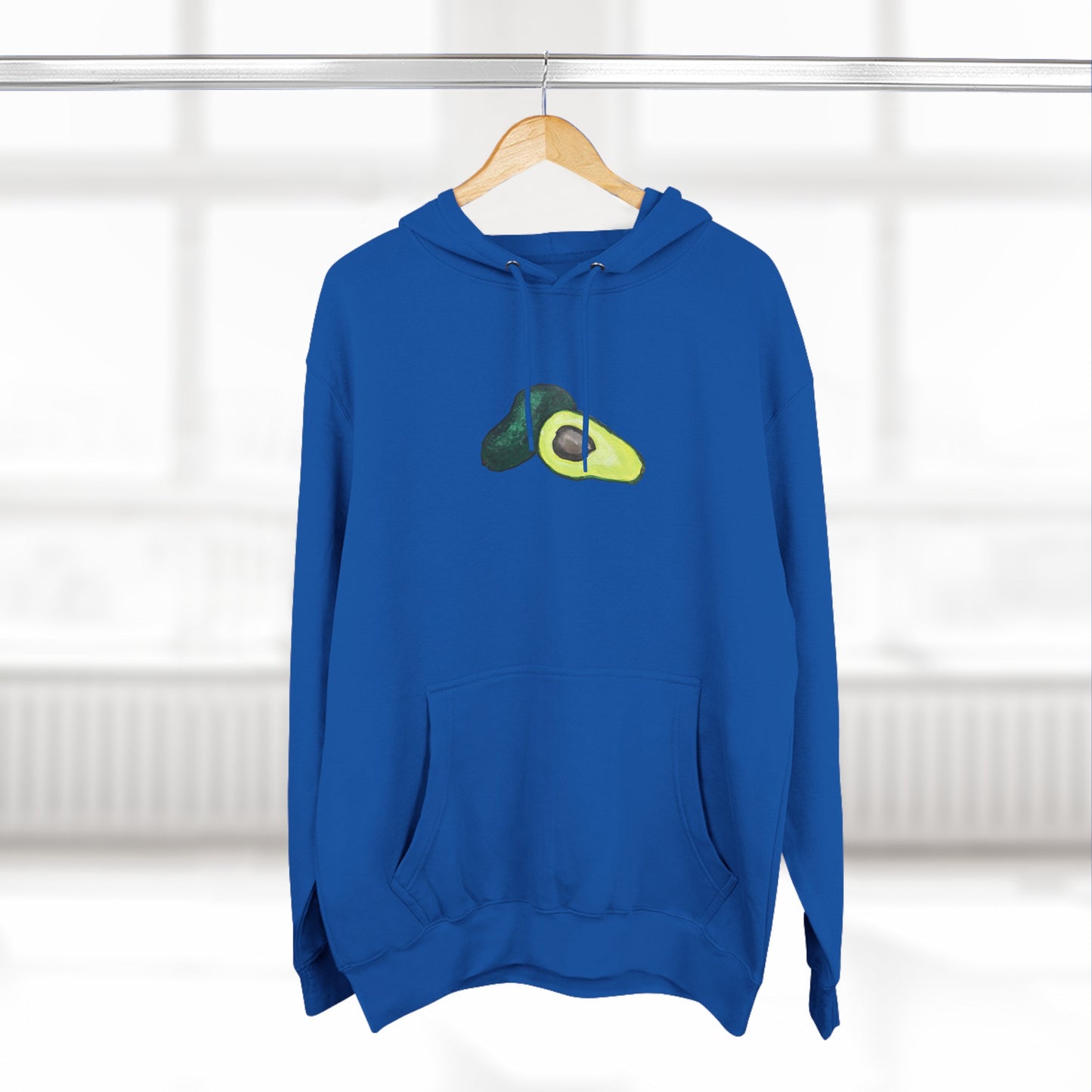 Split Avocado Art - Three-Panel Fleece Hoodie