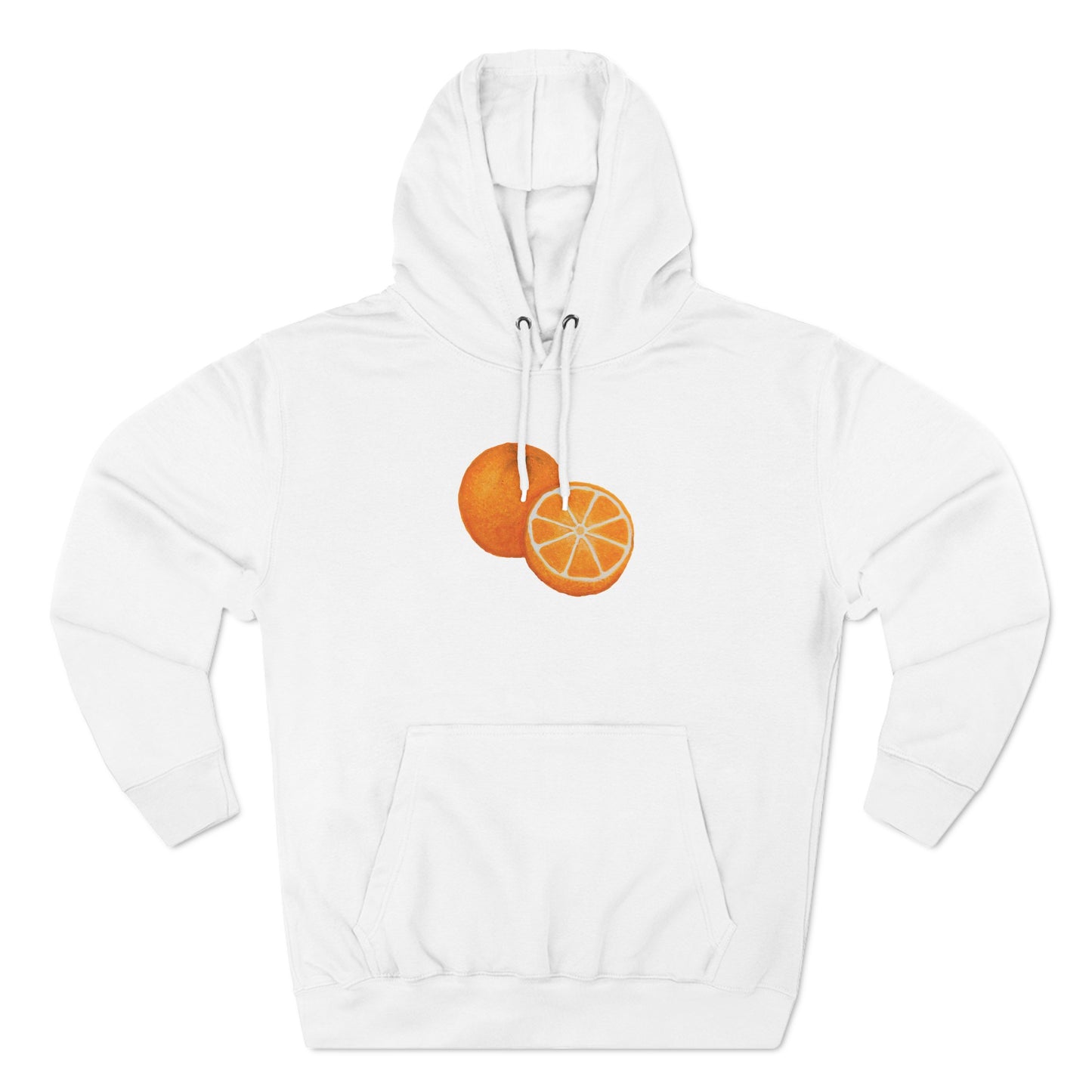 Tangy Orange Art - Three-Panel Fleece Hoodie