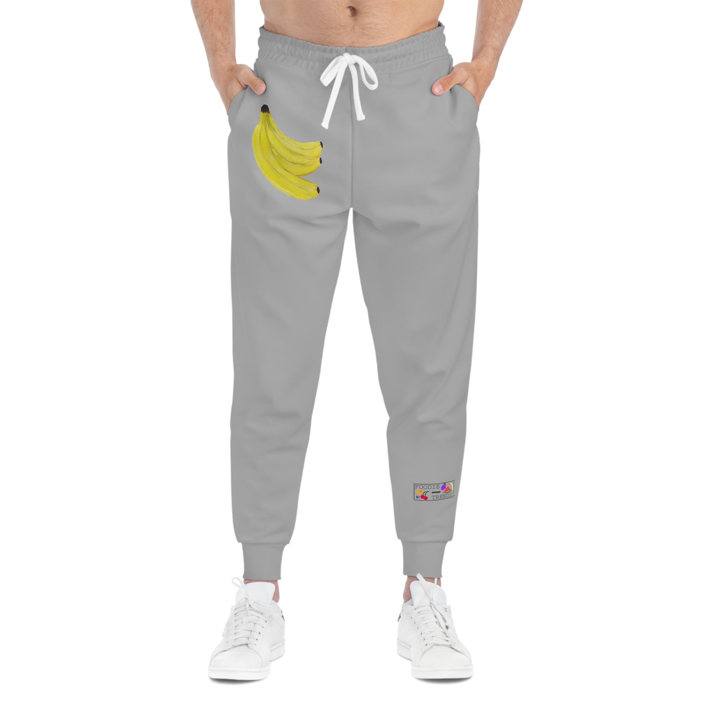 Grouped Bananas Art - Athletic Joggers - Grey