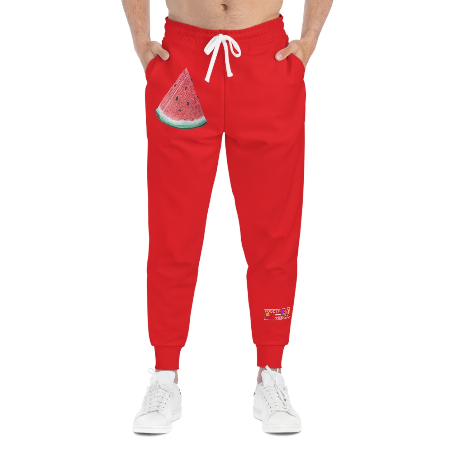 Watermelon Slice Art - Athletic Joggers - Red