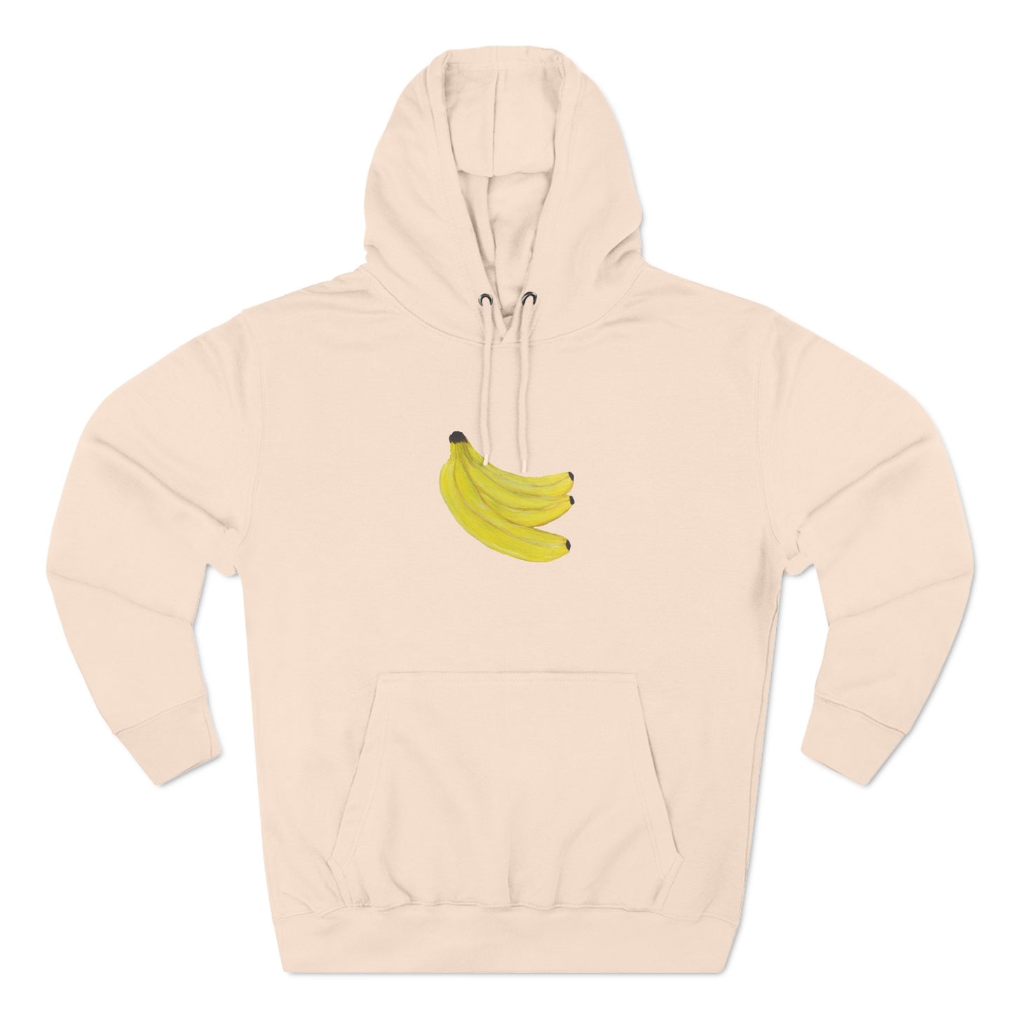 Grouped Bananas Art - Three-Panel Fleece Hoodie