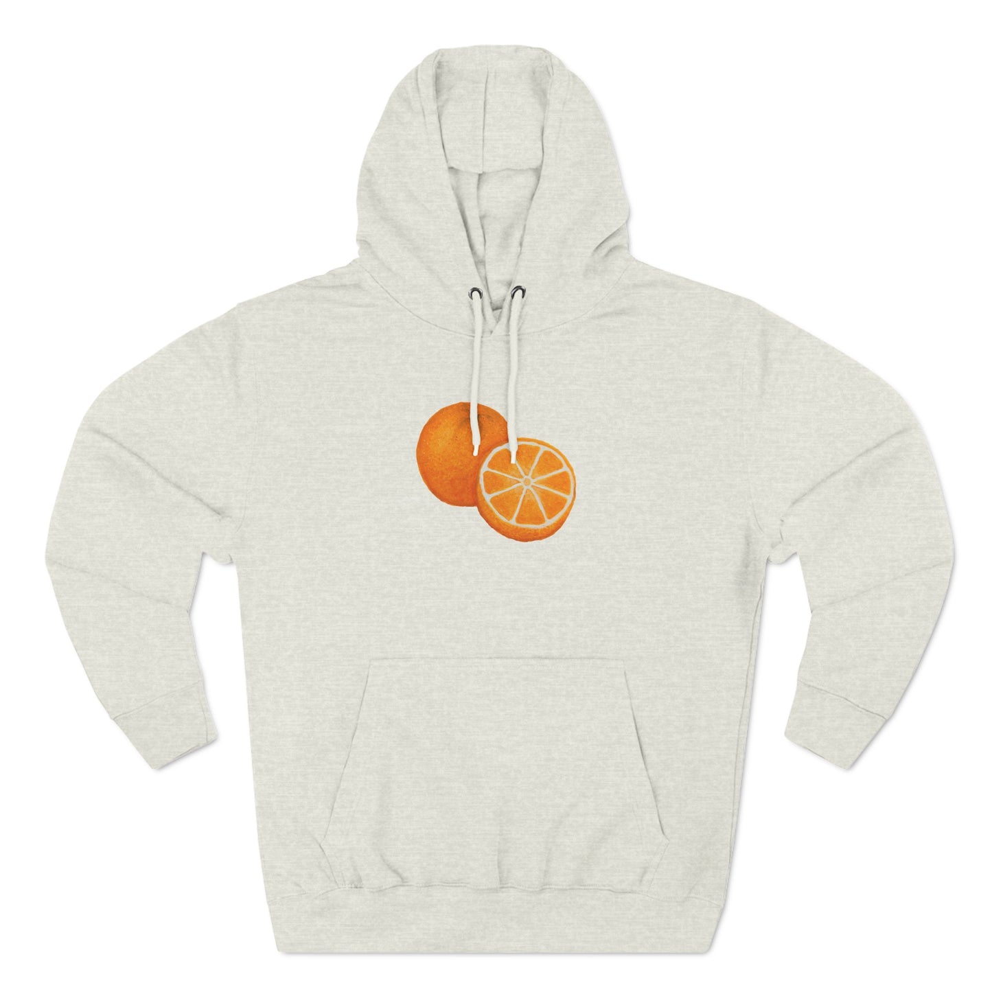 Tangy Orange Art - Three-Panel Fleece Hoodie