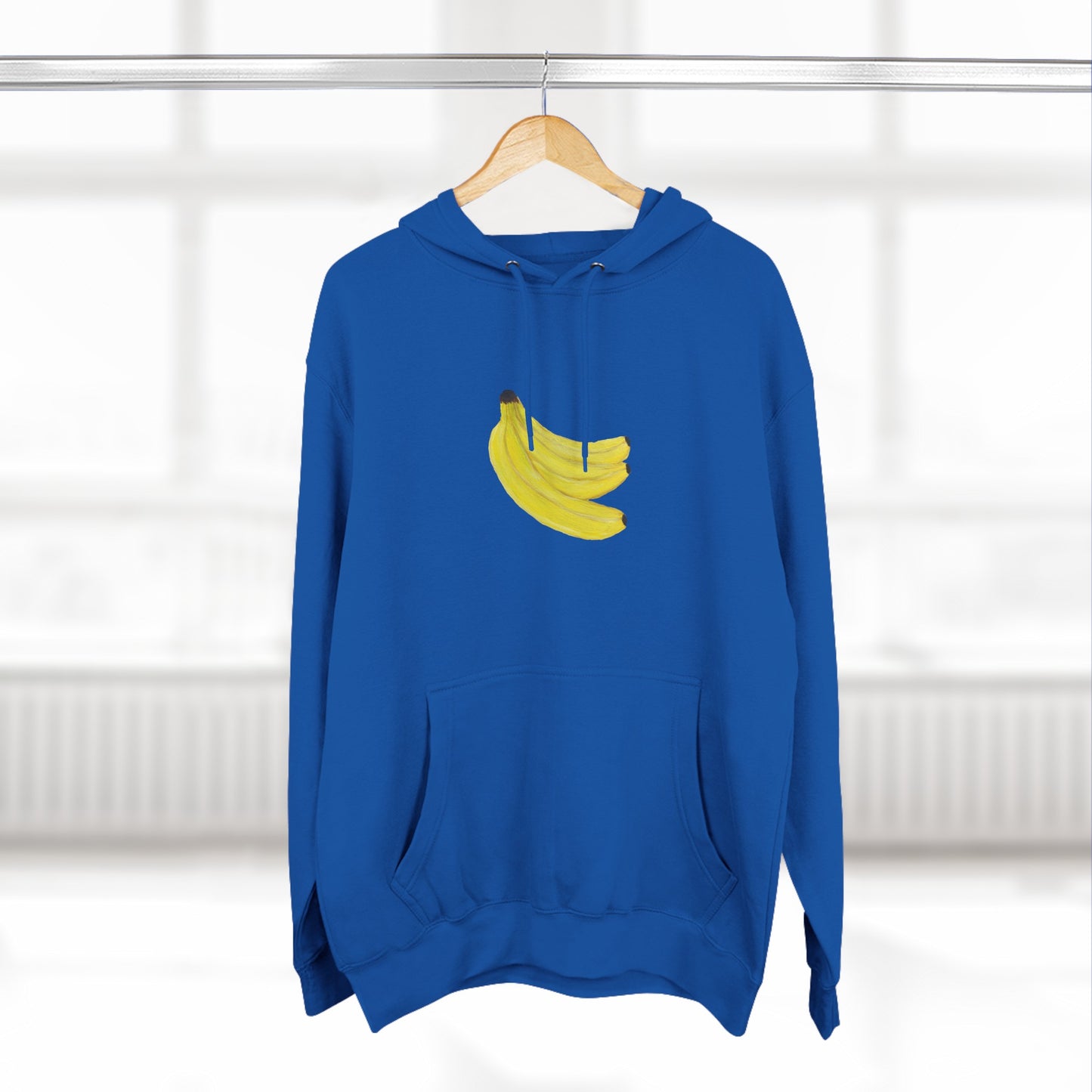 Grouped Bananas Art - Three-Panel Fleece Hoodie