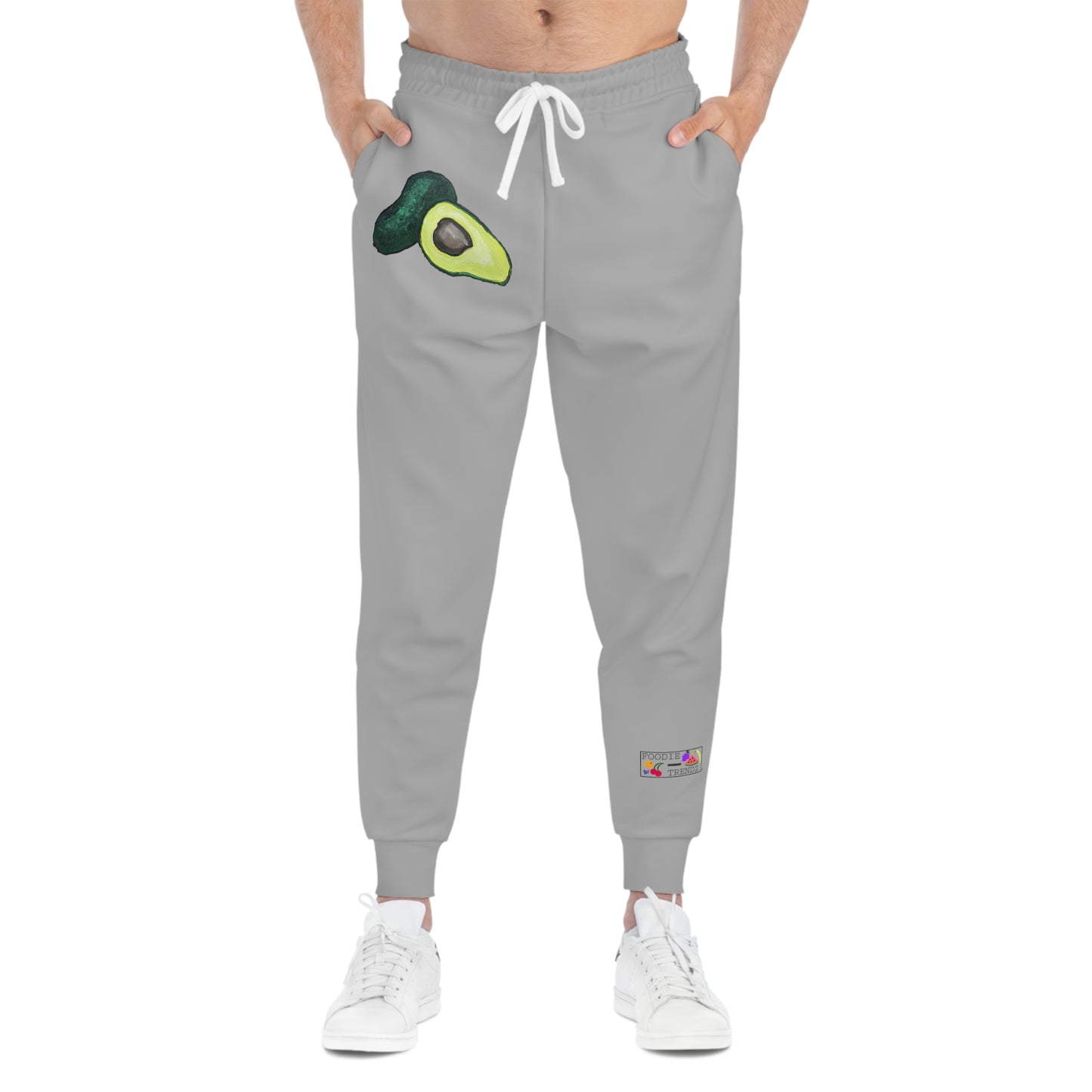 Split Avocado Art - Athletic Joggers - Grey