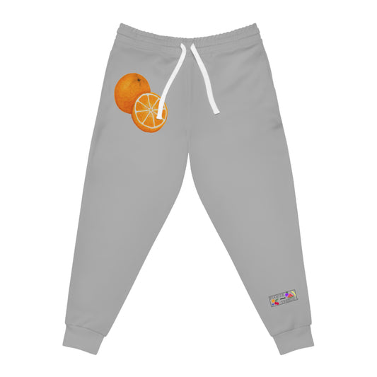 Tangy Orange Art - Athletic Joggers - Grey