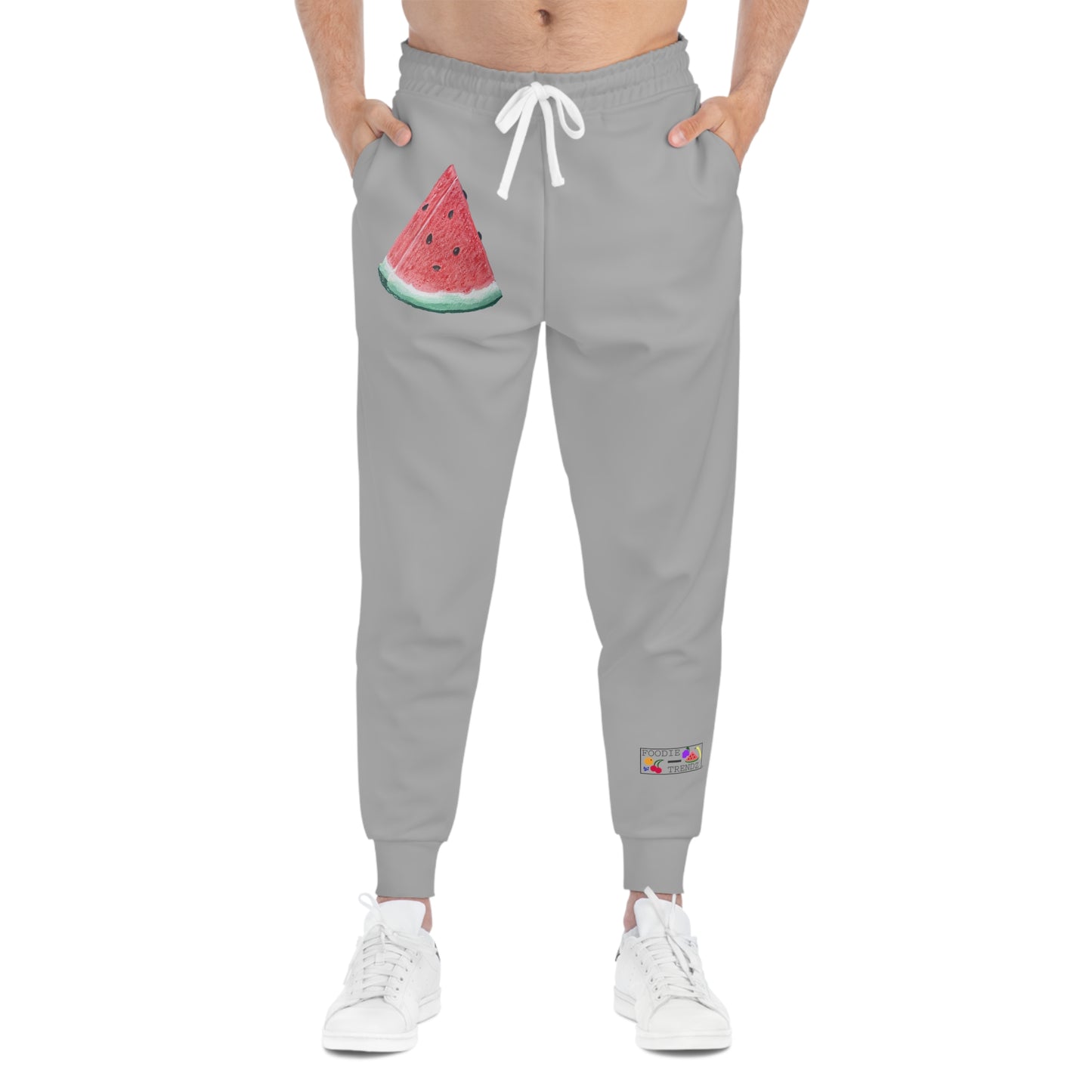 Watermelon Slice Art - Athletic Joggers - Grey