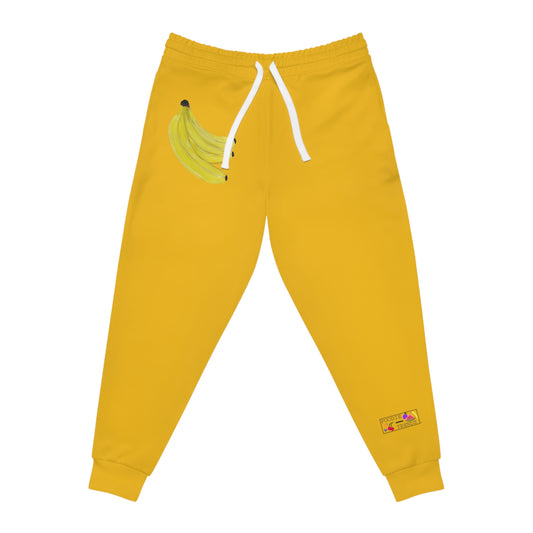 Grouped Bananas Art - Athletic Joggers - Yellow