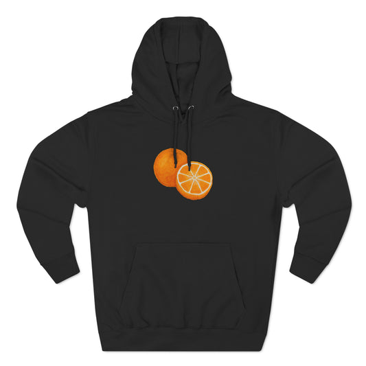 Tangy Orange Art - Three-Panel Fleece Hoodie