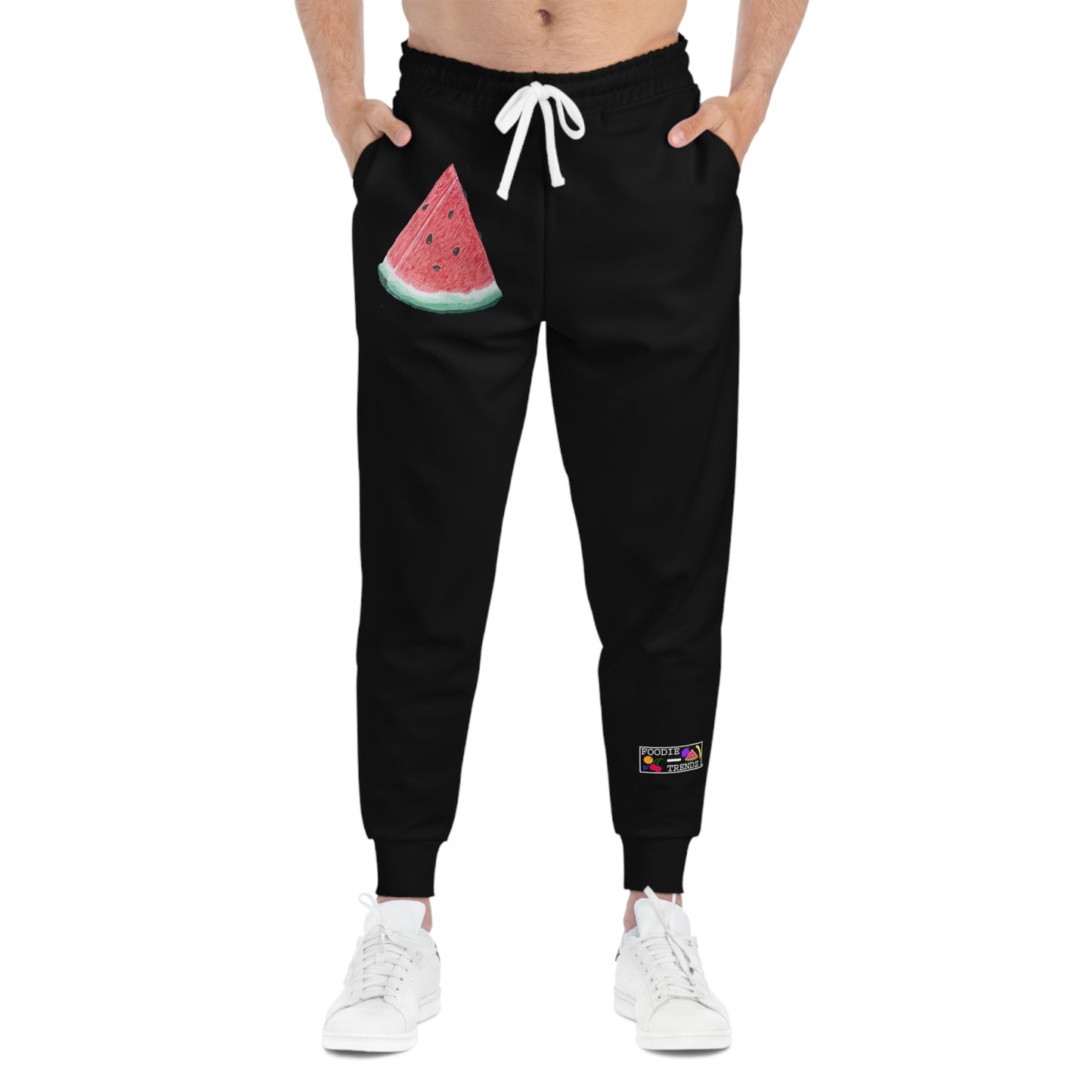 Watermelon Slice Art - Athletic Joggers - Black